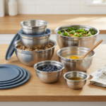 Pestsafe 5-Piece Stainless Steel Mixing Bowl Set with Lids - Image 4